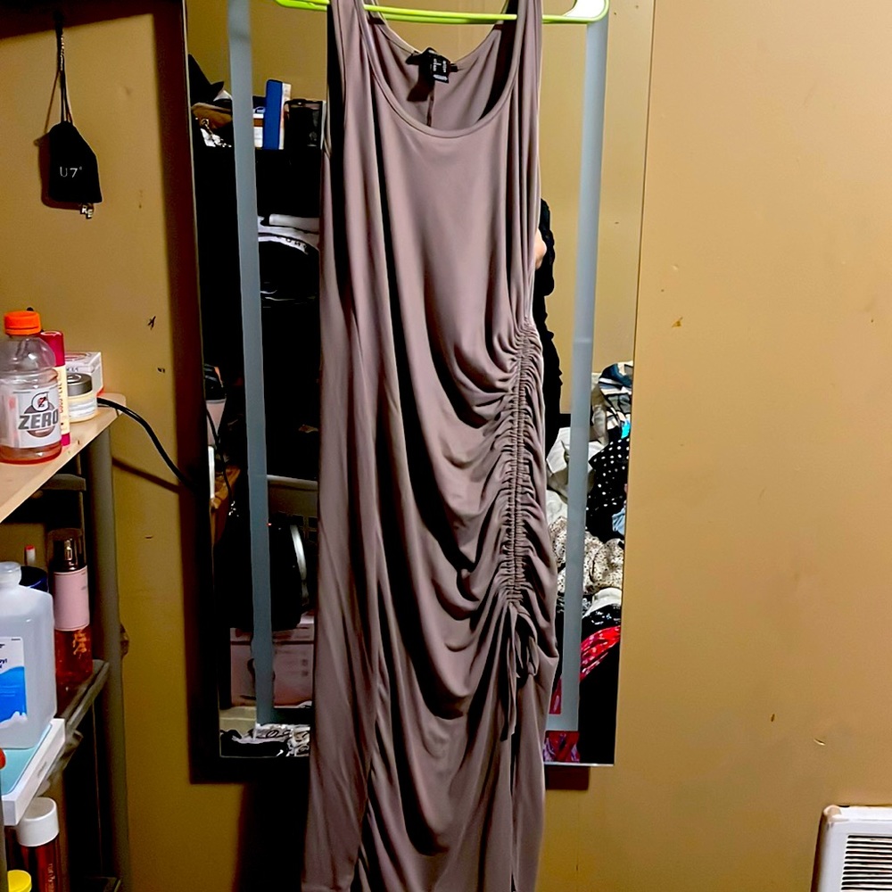 Forever 21 scrunched side slit super cute if you can pull off the color